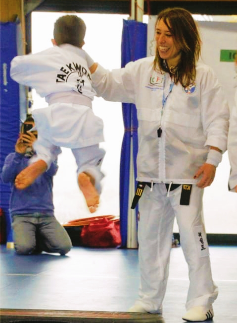 woman wearing a taekwondo suit, Isabella Donadio